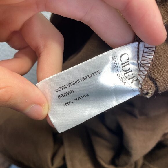 CIDER Wide Leg Cargo Pants Size Small Women Brown Zipper ,Hiking,Outdoor - Picture 9 of 11